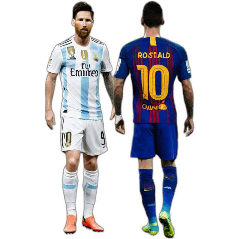 messi junto a cristiano ronaldo emoji