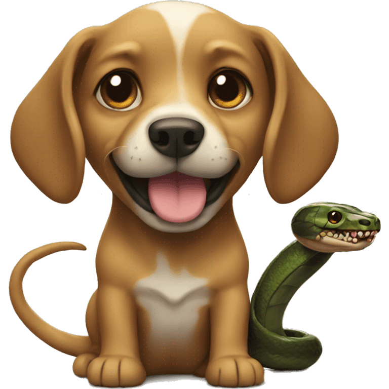 Dog a snake  emoji