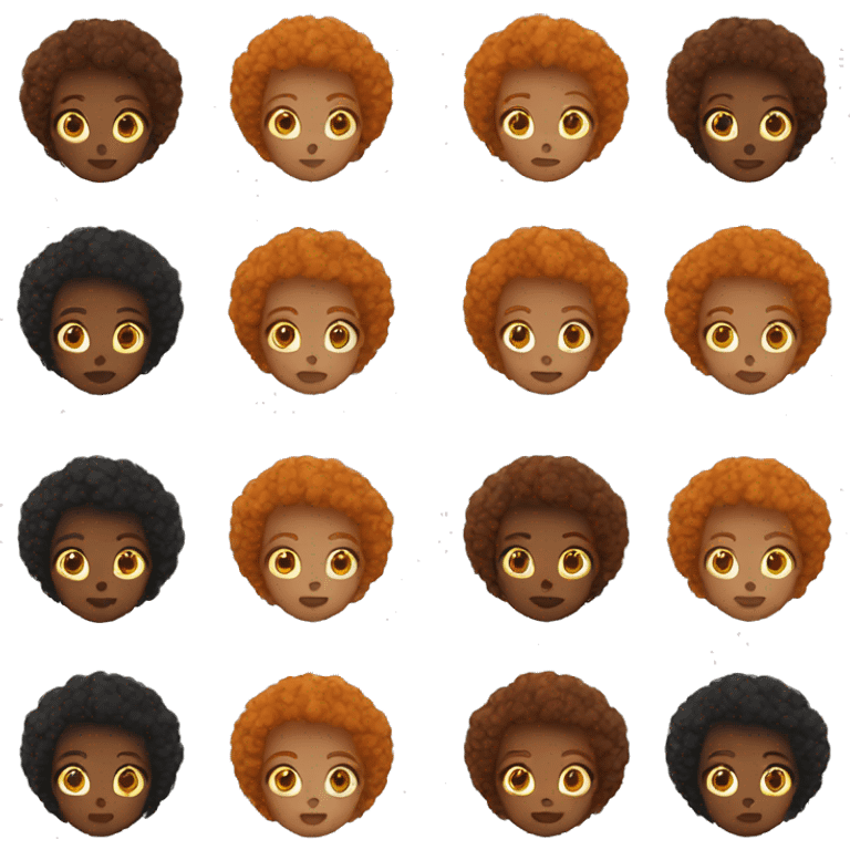 Black, ginger, non binary, zompire emoji