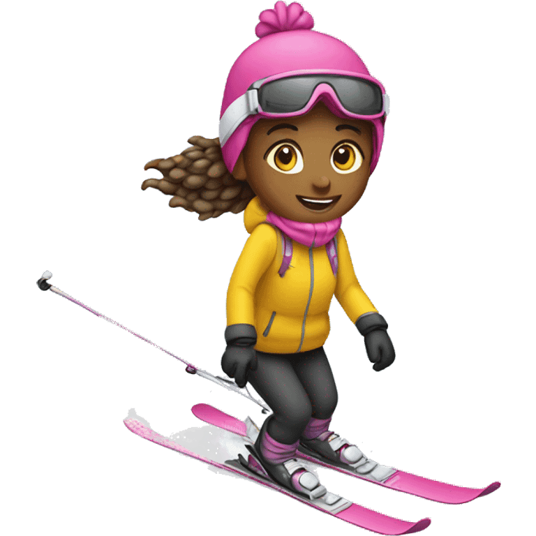 girl skiing  emoji