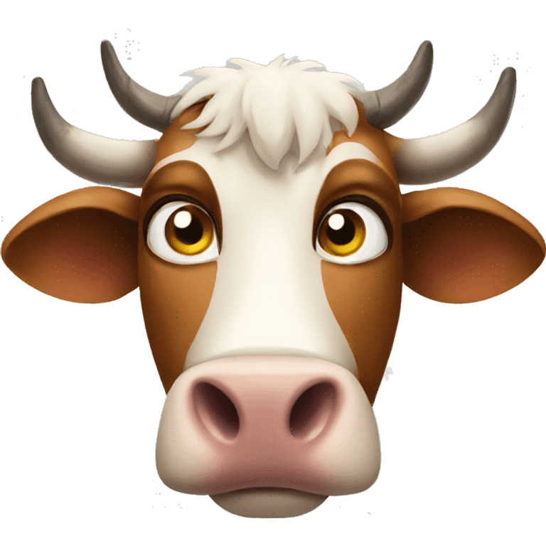 a really annoyed cow emoji