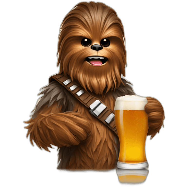 chewbacca avec une bière a la main emoji