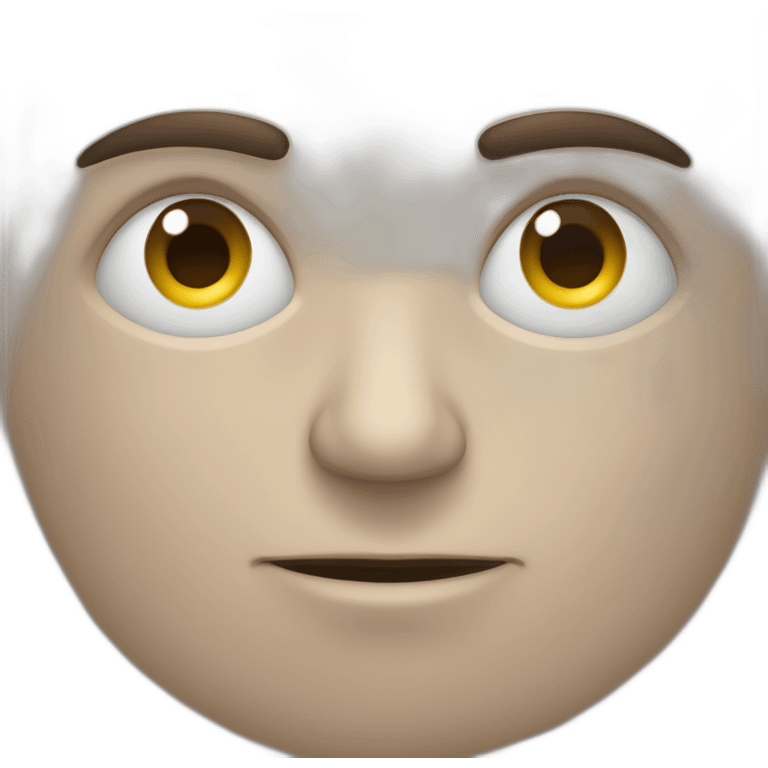 Homme avec les yeux bridé emoji