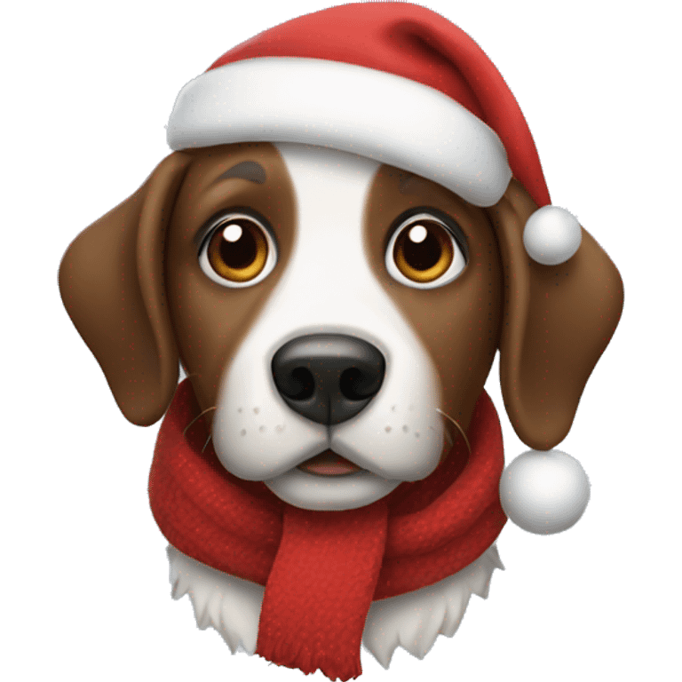 Christmas dog emoji