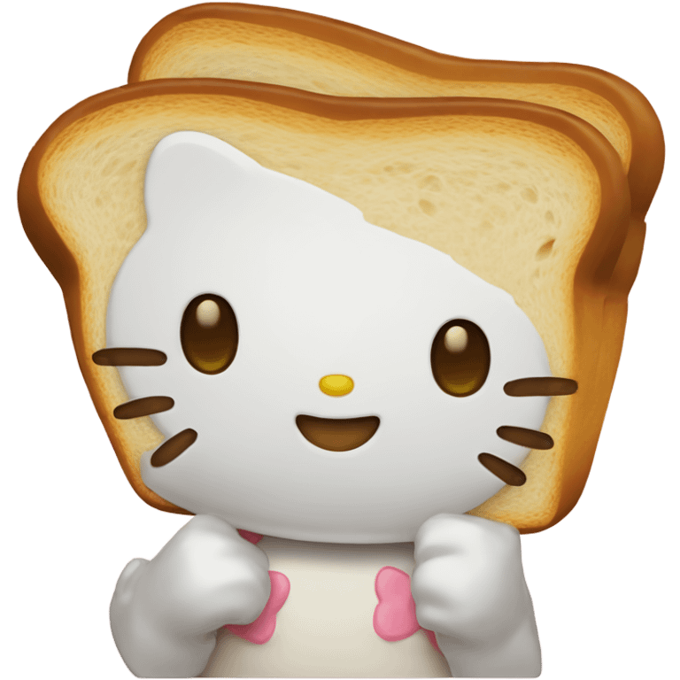 Toast hello kitty emoji