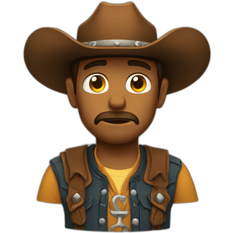 sad cowboy emoji