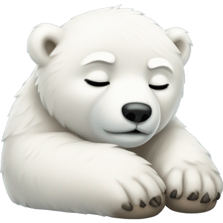 Sleepy polar bear cub emoji