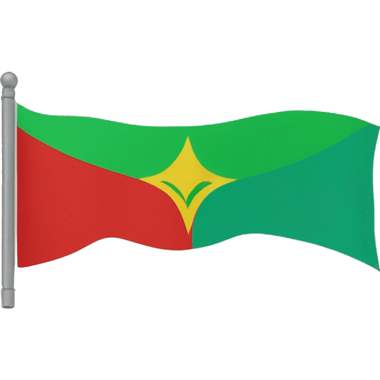 drapeau amazigh bleu vert jaunne et rouge emoji