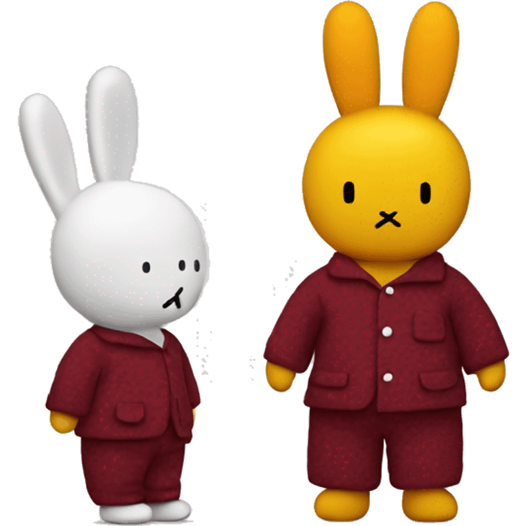 miffy with burgundy pyjamas emoji