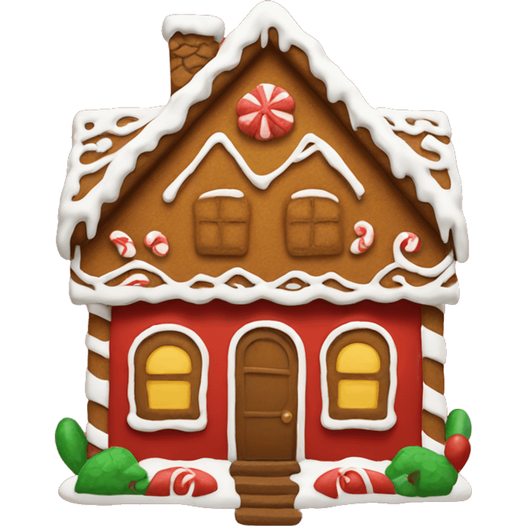 Red gingerbread house  emoji