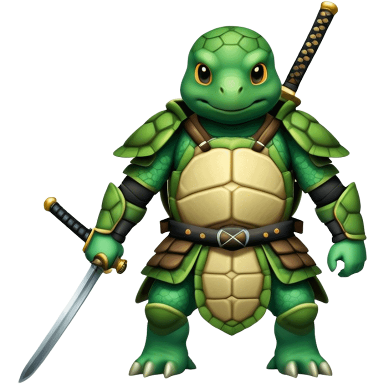 Turtle samurai emoji