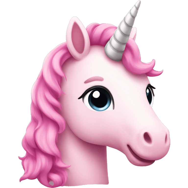 Pink unicorn cute emoji