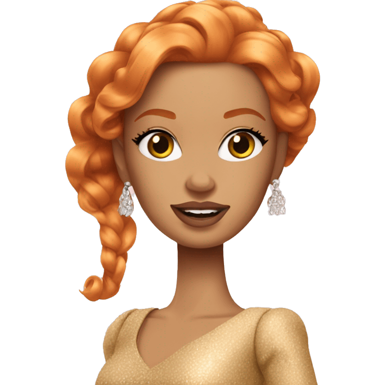 glamorous ginger barbie  emoji