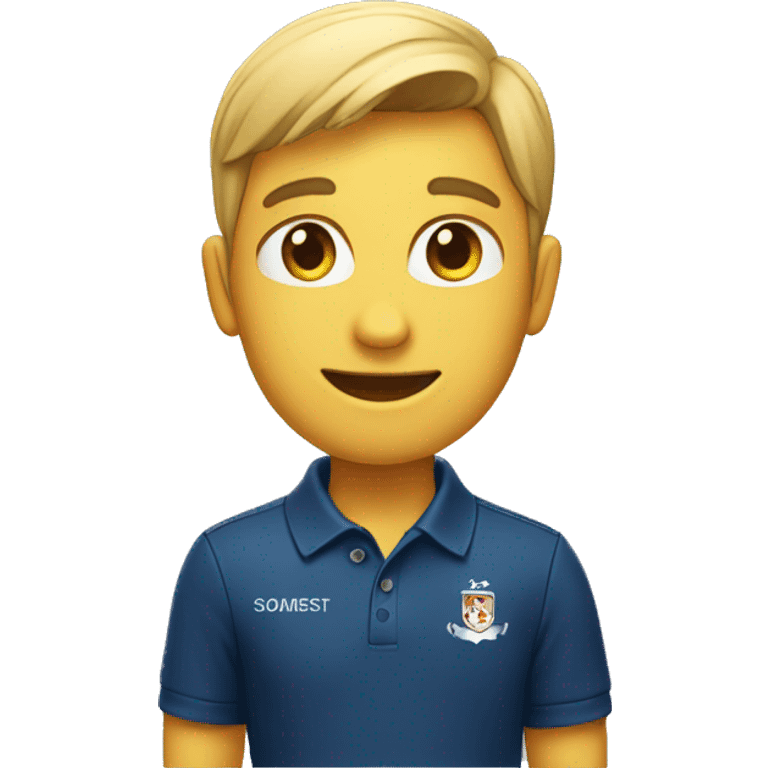 A person wearing a somerset academy polo emoji