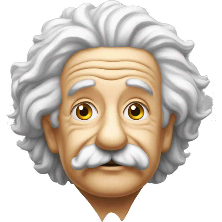 albert einstein in thinking position emoji