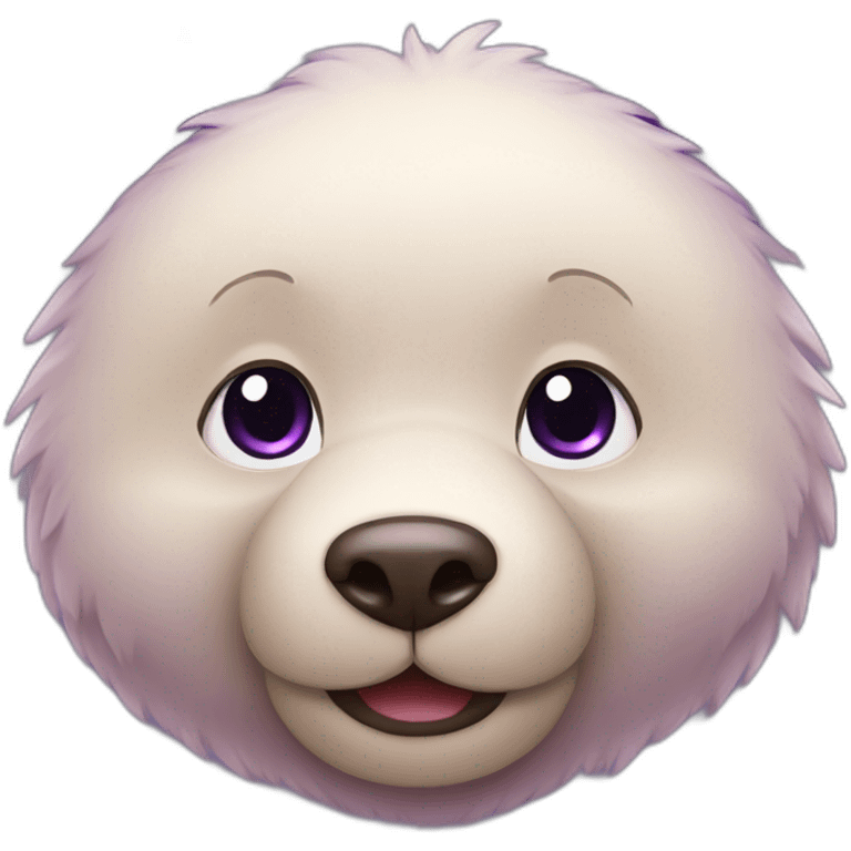 Purple cute bear emoji