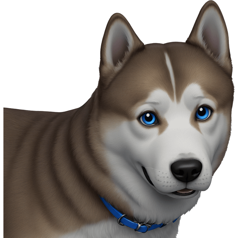 playful dog with blue eyes emoji