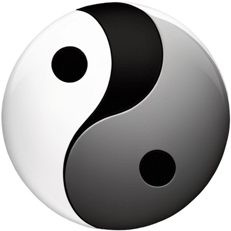 yin yang black and white emoji