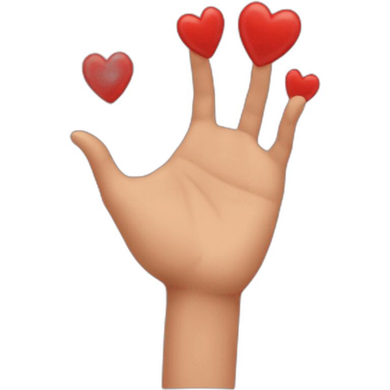 coeur formé par des mains emoji