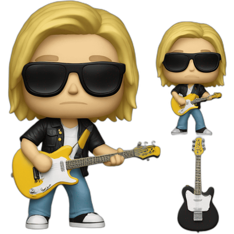 funko pop kurt-cobain with sunglasses and guitar emoji