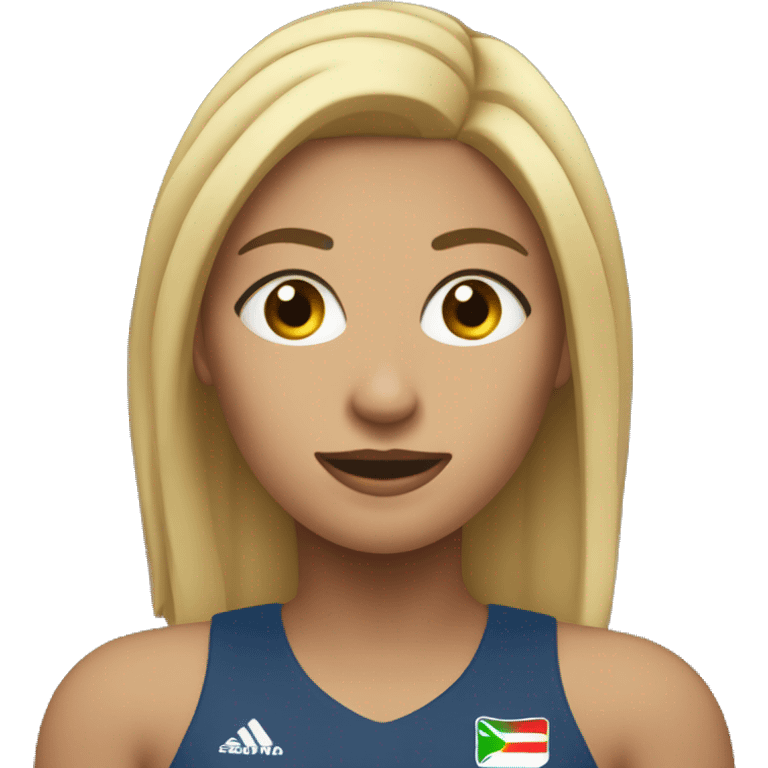 Mujer jugando voley emoji