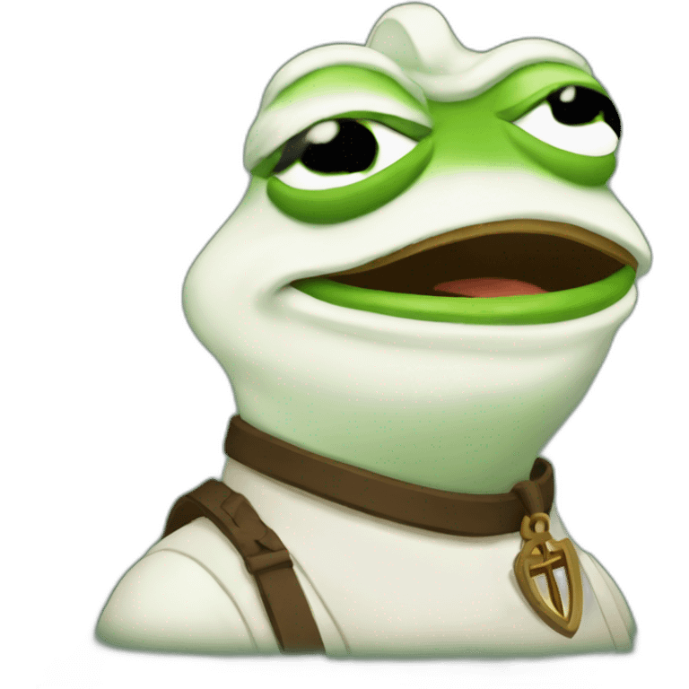 pepe with a christian cross emoji