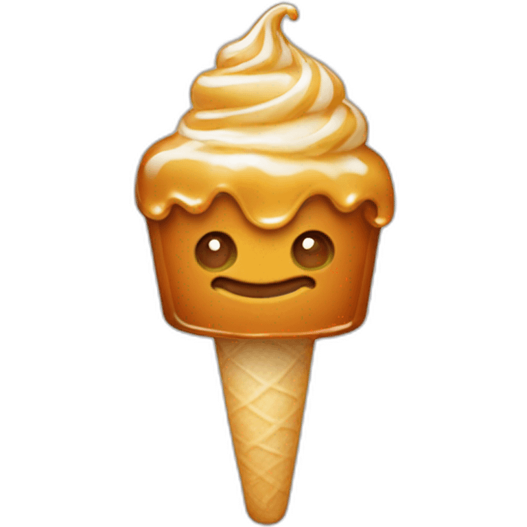 Glace à la caramel emoji