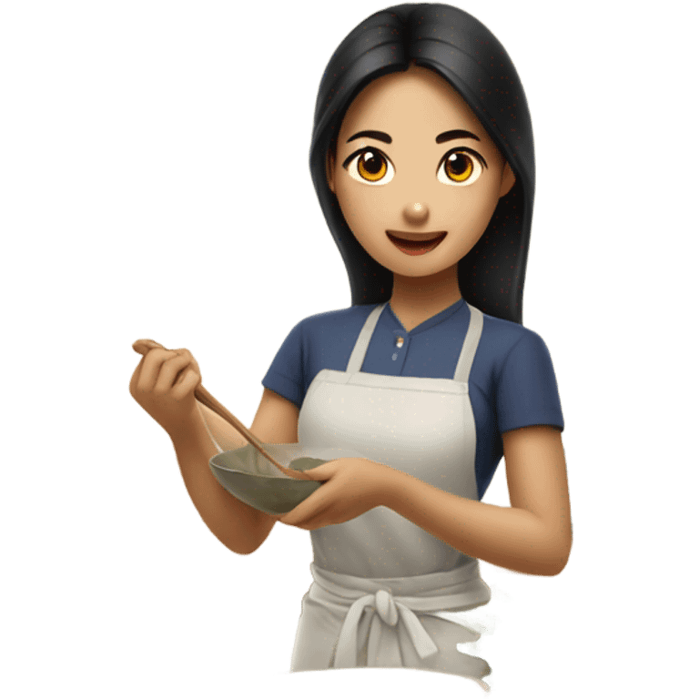 Thai girl cooking emoji