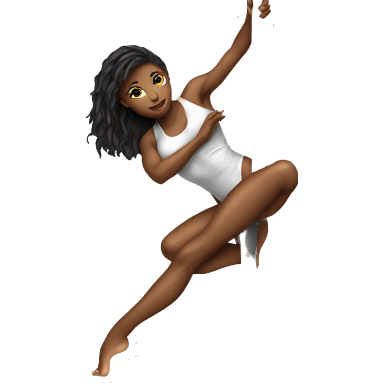 pole sport dance girl white emoji