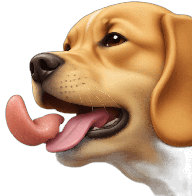 Dog licking face emoji