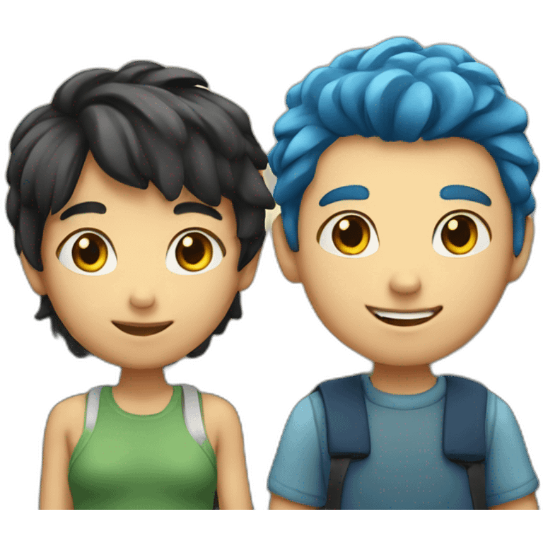 boy-with-blue-hair-and-girl-with-black-hair emoji