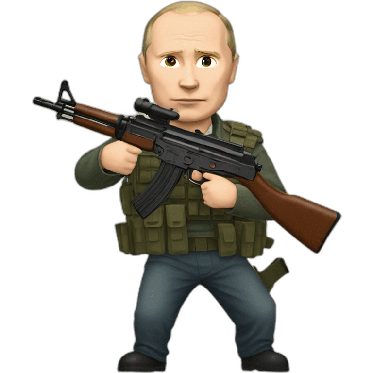 putin and ak-47 emoji