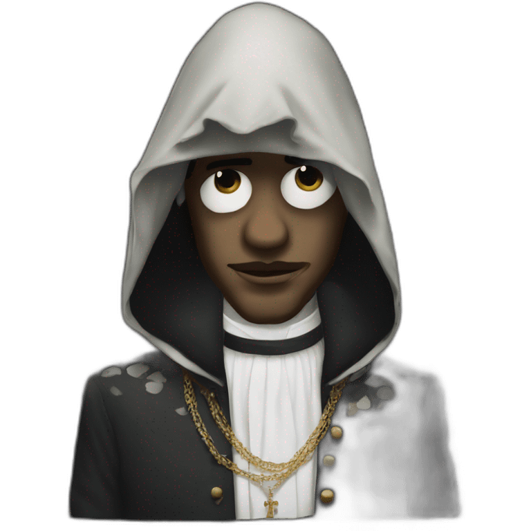 french rap artist freeze corleone with a veil emoji