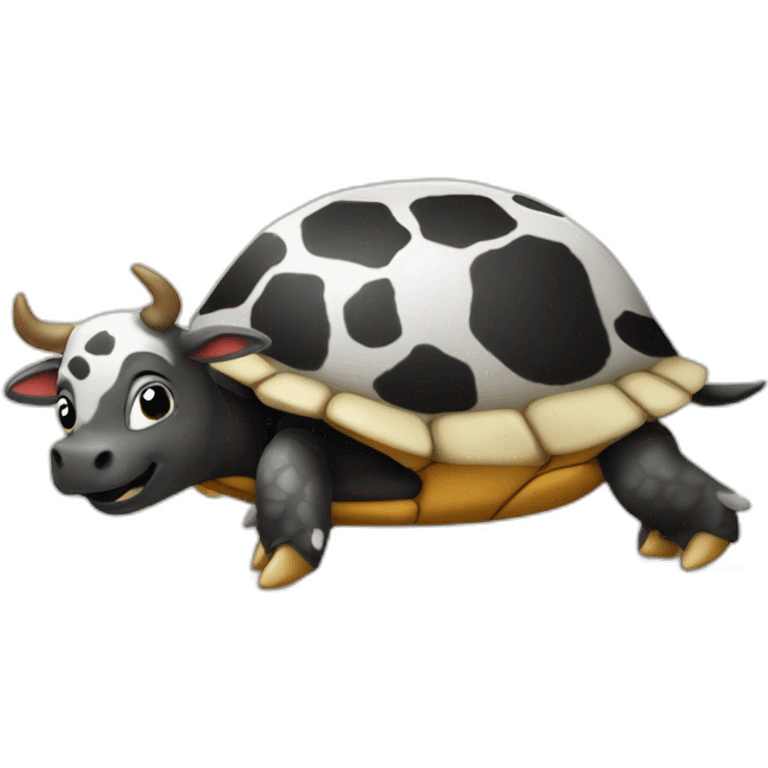 Vache sur une tortue  emoji