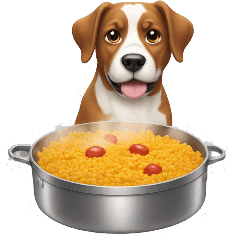 Dog cooking food emoji