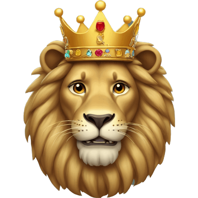 Lion wearing crown emoji