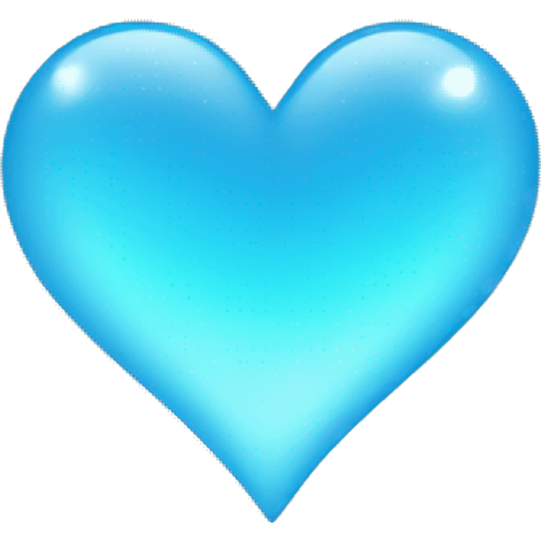 shining light blue heart emoji