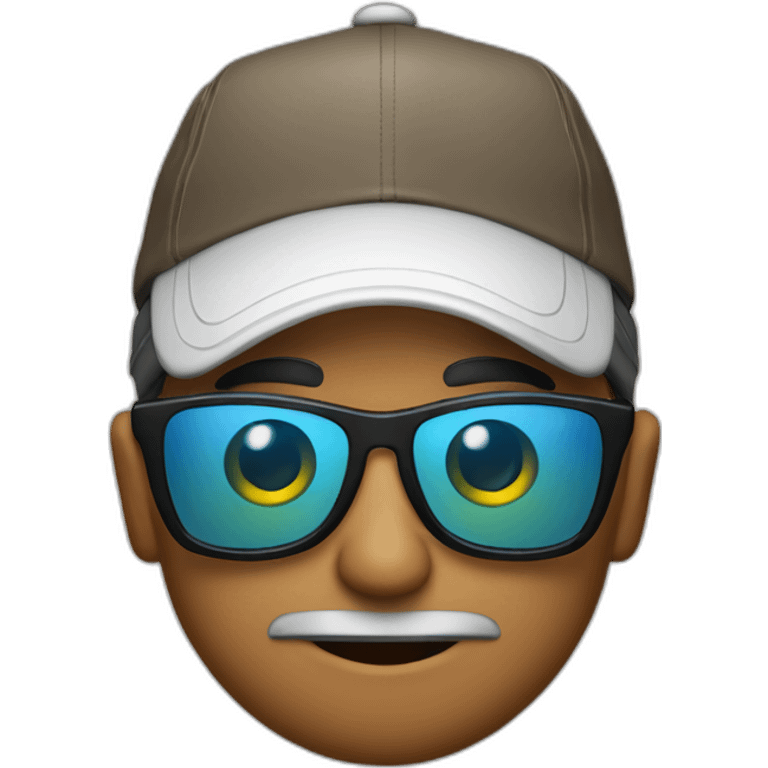 Hombre con gorra y gafas  emoji