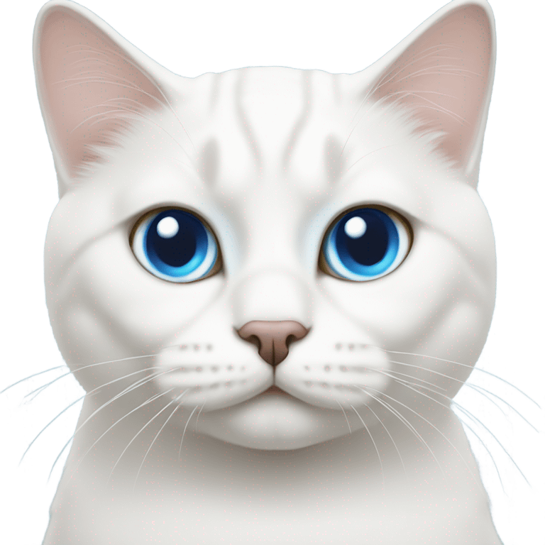 White british cat with blue eyes  emoji