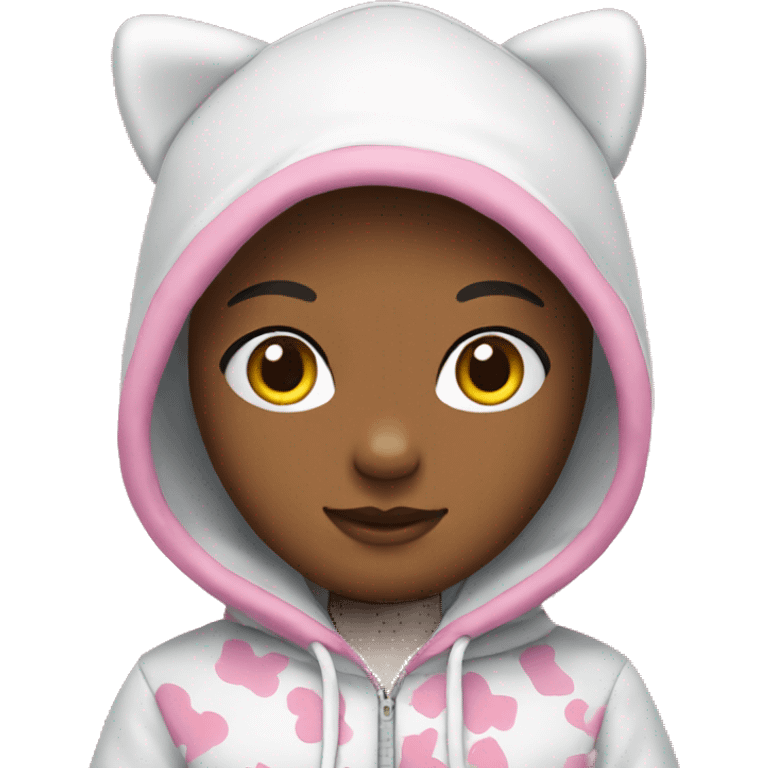 Hello kitty wear hoodie emoji