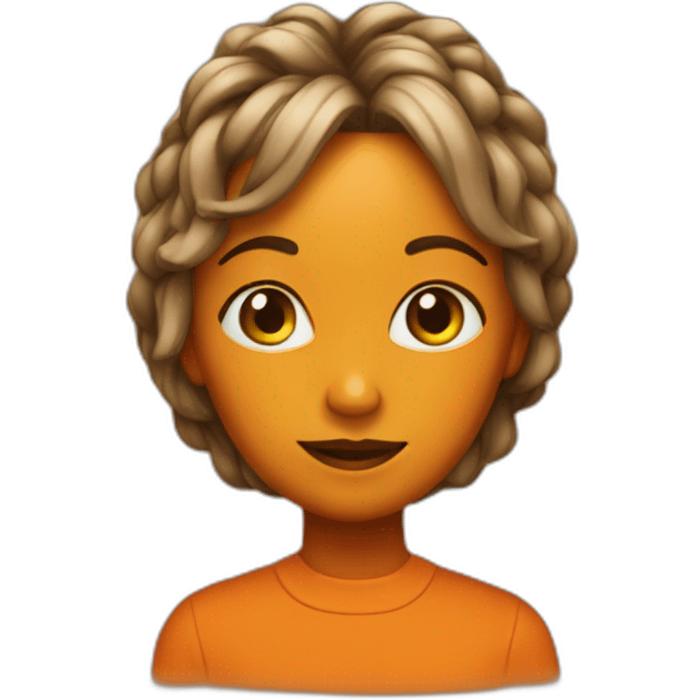 orange girl whith create minds emoji