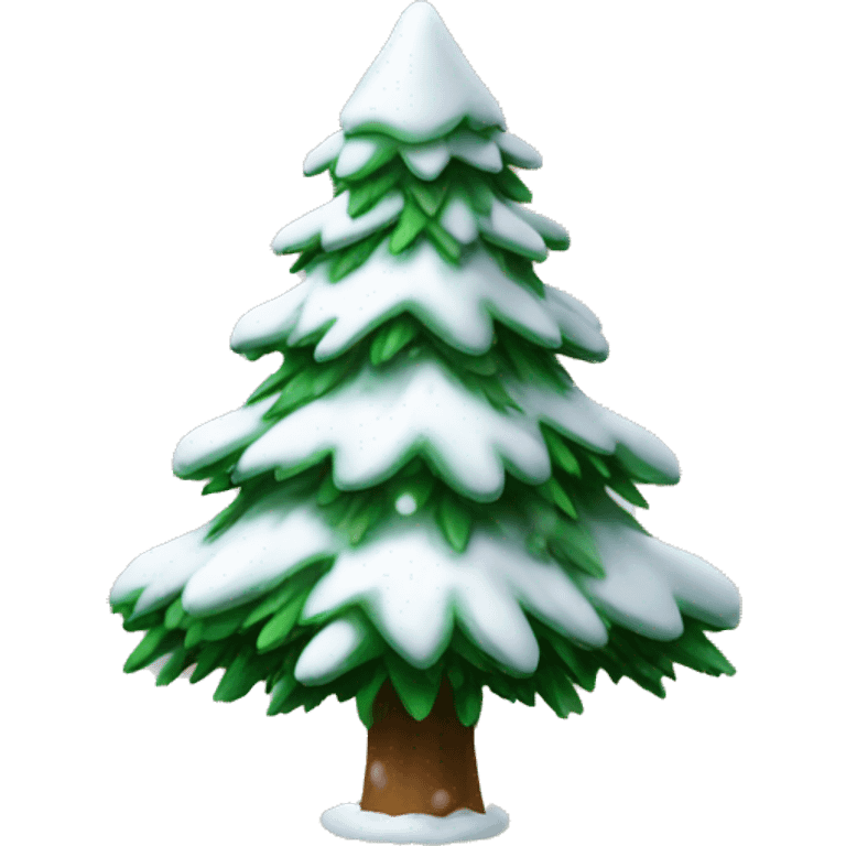 Christmas tree with snow  emoji