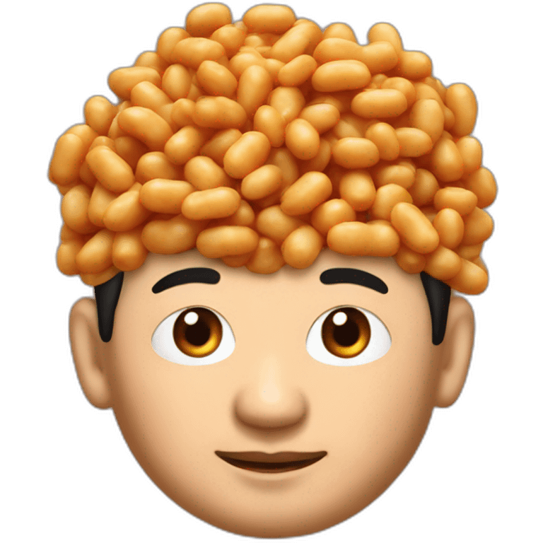 Xi Jinping with baked beans on head emoji