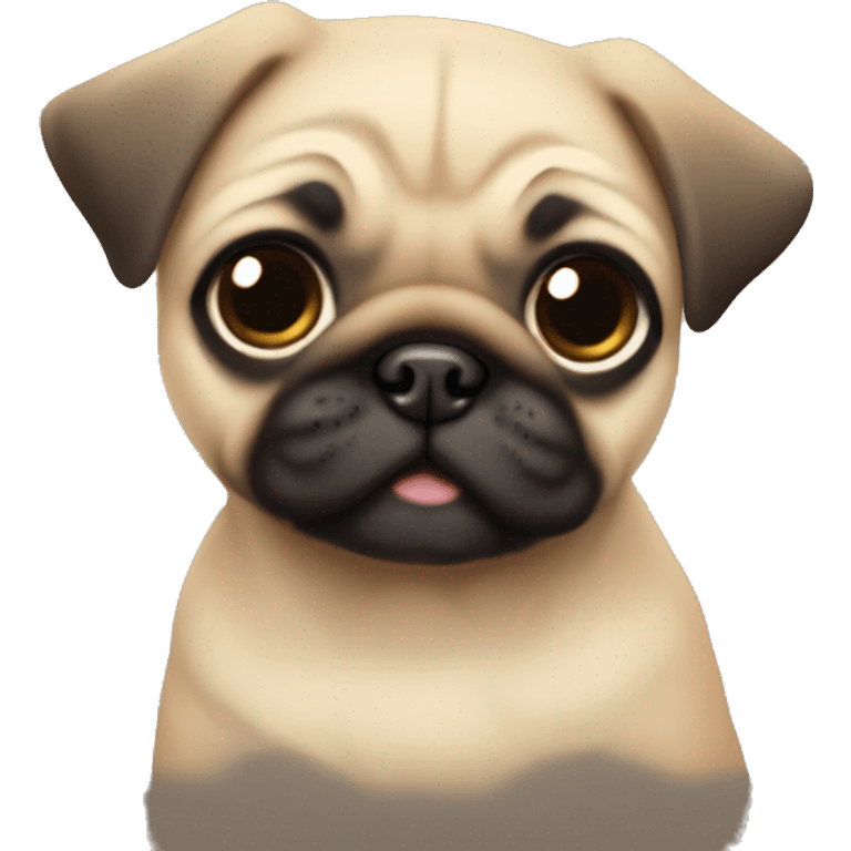 Fawn pug puppy emoji