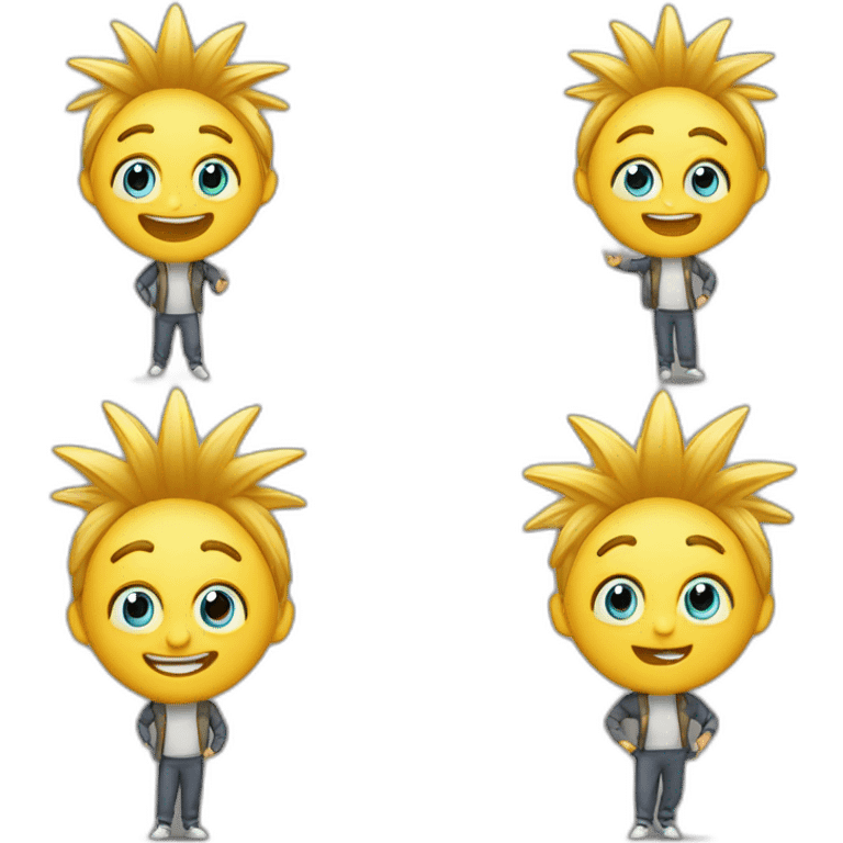 Create a lively and expressive emote with eyes filled with excitement, surrounded by a dynamic starburst. Convey high engagement and enthusiasm. Keep the style clean, simple, and recognizable emoji