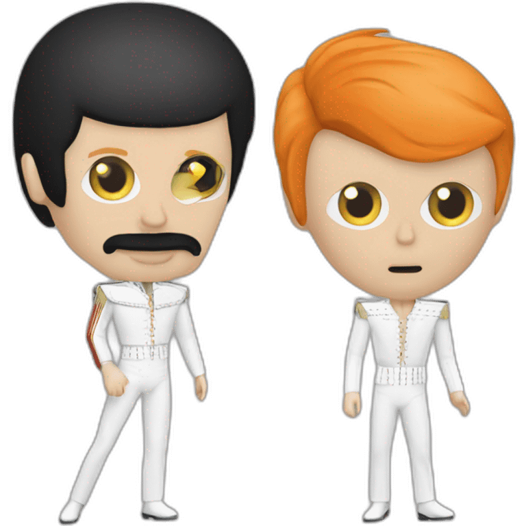 Freddie Mercury and David Bowie emoji