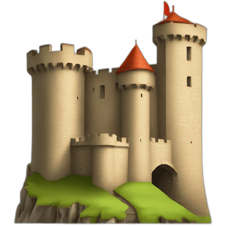 carcassonne castle with the remparts emoji