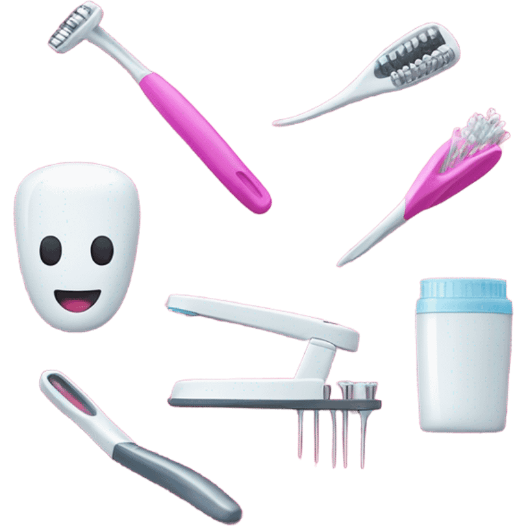 Pink dental  emoji