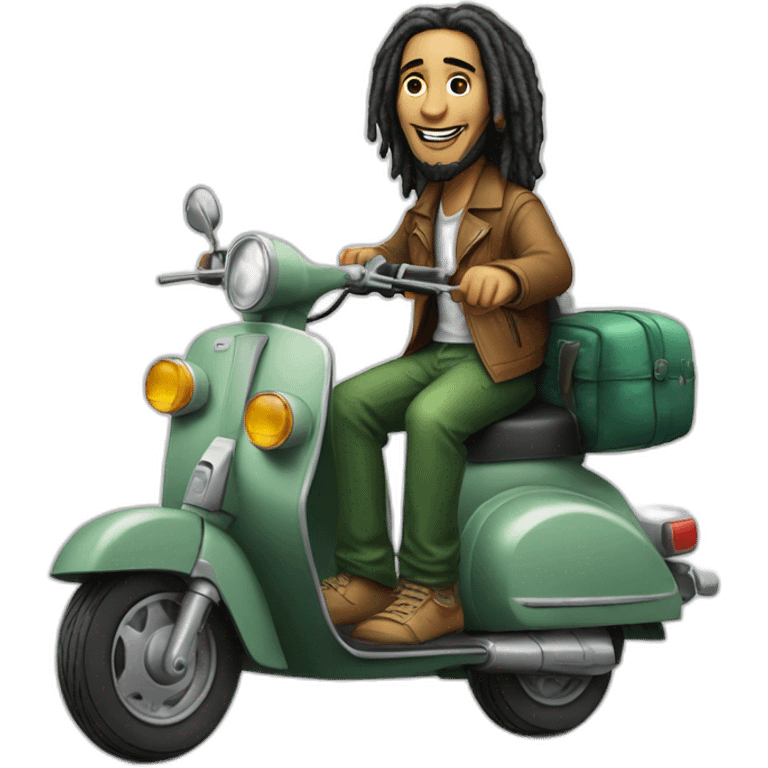 Bob Marley sur un scooter emoji