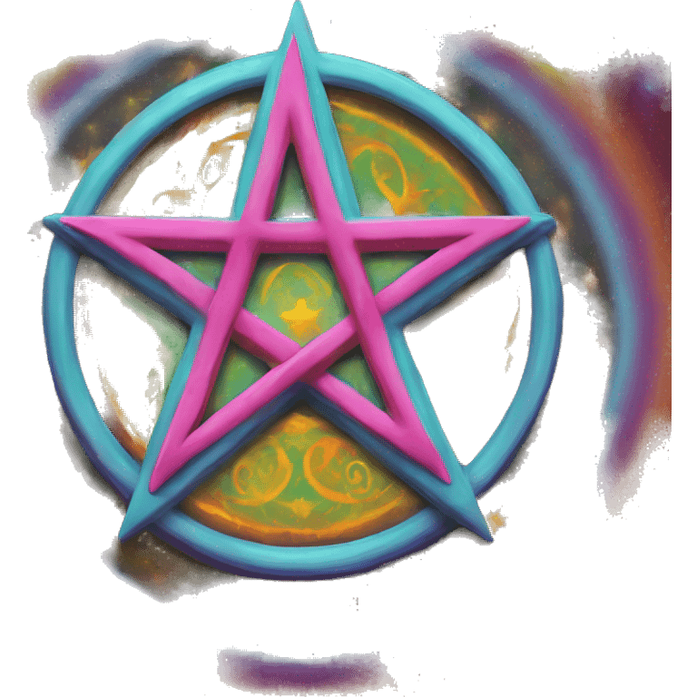 Pentagram psychedelic  emoji